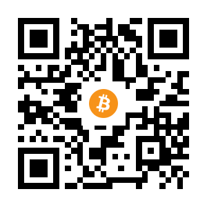 bitcoin:1AQqKHopbpbGu24rCF2eGMvJ2MbWvMmDjX black Bitcoin QR code