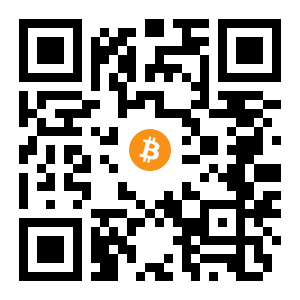 bitcoin:1AQxGT4Byu7BXu3bGmzsN3p5hg8RSesHSD black Bitcoin QR code