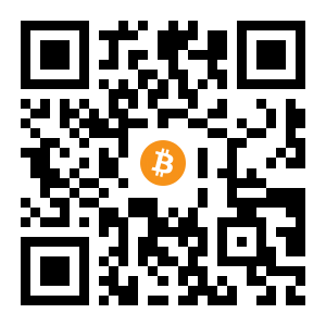 bitcoin:1ARjQLGcAS75CsYRjSPqqbzAWUWcvqybN7 black Bitcoin QR code