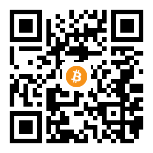 bitcoin:1AT6EFiEfwrUe4STU5DadMcJv2tRwif9sn black Bitcoin QR code