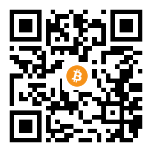 bitcoin:1ATPVaz1MKmpSuZEV1Cxg57PRKqtuDxhdk black Bitcoin QR code