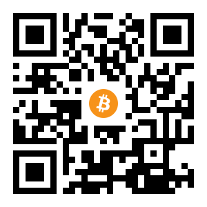 bitcoin:1AVSxGVFp7RTMdnpze5Qbf7NkSoVG4e3Yq black Bitcoin QR code