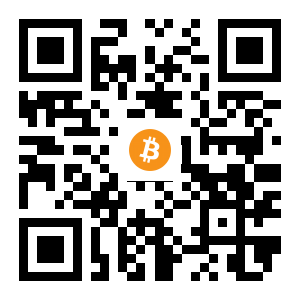 bitcoin:1AXkBEKxuieYNp6ngpaFy88aMLEafdErFq black Bitcoin QR code