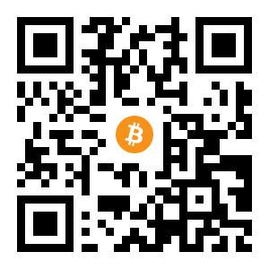 bitcoin:1AYGYu3M6zEjCbuwus1Psix9RX6jZxjWjn black Bitcoin QR code