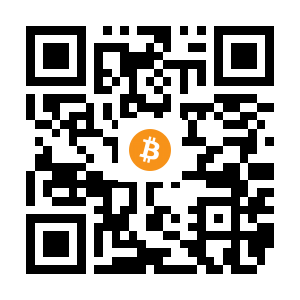 bitcoin:1AZfMXiRoPtkafEHAEoWe18JN6XgYx85UE black Bitcoin QR code