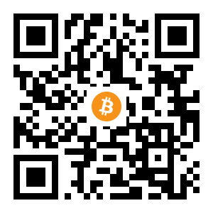 bitcoin:1AbZ3EzPHYBz2gX1hfsz7jnK5zDxFvat4V black Bitcoin QR code