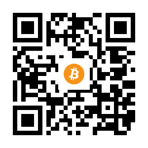 bitcoin:1AdeDXV9xgmKVHrXYjkR7Cd17GH57vupFi black Bitcoin QR code