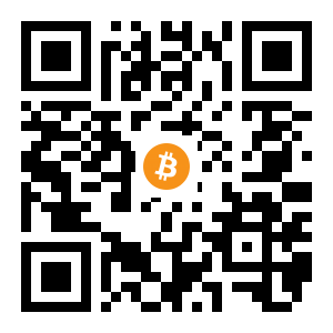 bitcoin:1AdfVeF3Dv77pQh1Nsu8VBvCuPpGvp5odg black Bitcoin QR code