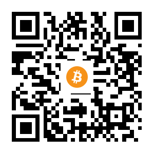 bitcoin:1AdxUd35t1LnPYrLNEBLmLah69RZugBNrq black Bitcoin QR code