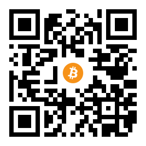 bitcoin:1AeBZmCjSZzweyV2TWc3xYonDmLJ9aq2Xy black Bitcoin QR code