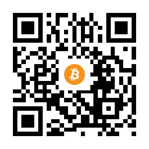 bitcoin:1AgxAu1EASdeqtmNUbpiHhKBg5K1mL4e5V black Bitcoin QR code