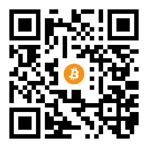 bitcoin:1AgxFqv5hQTW8EMghLmMij9pYmbxu8Aeud black Bitcoin QR code