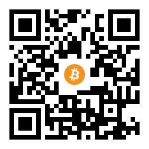 bitcoin:1AgyJ22tpJtFt8uREKixCFwPtPrwARL76c black Bitcoin QR code