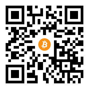 bitcoin:1AjadAS77FmVcMH3NPafzZXqLZioPf7Dxn black Bitcoin QR code