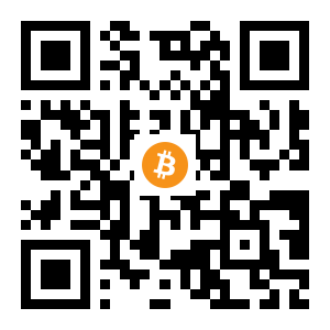 bitcoin:1AmKLP8MeyS5U9qj77SduvZDFStLSgtGJY black Bitcoin QR code