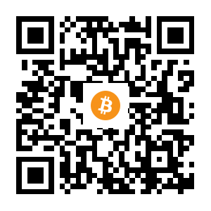 bitcoin:1AnMr39NtRMTfrHvBbTQEtiTkJdffRUSAN black Bitcoin QR code