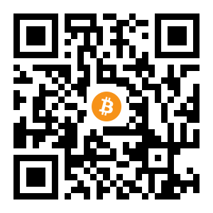 bitcoin:1Ao8FkTRMi5A3CfDySSFddwt4KKSh6Tgn black Bitcoin QR code