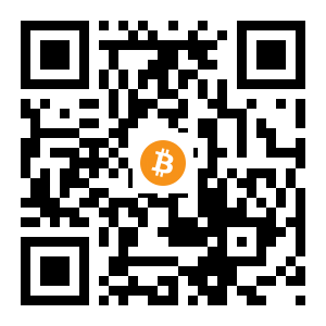 bitcoin:1Ao9hoEVPYHHAnfYTnXoK9PVcuwGm6K7bL black Bitcoin QR code