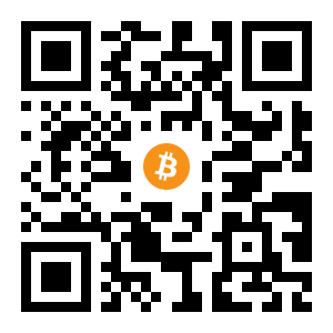 bitcoin:1AqiejhEnGwWd93DaapmLnmWM8PW1yYX3G black Bitcoin QR code