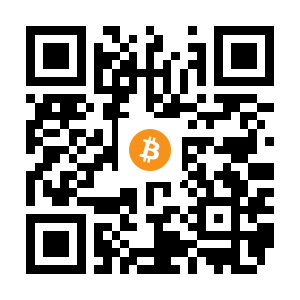 bitcoin:1AqkXMpkYSsc1v5poh1YkuQoeGgh1WPKeD black Bitcoin QR code