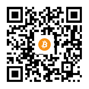bitcoin:1AsLxjWnTFk3KD9JbpXNf8GBLq33Dx7mYD black Bitcoin QR code