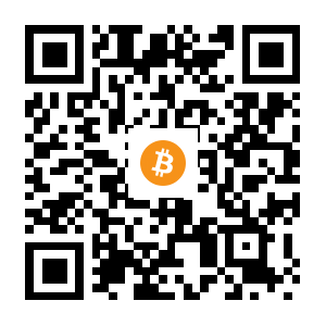 bitcoin:1AtSs8MYkZeoKpDXcDie2e1RuXVxCVACku black Bitcoin QR code