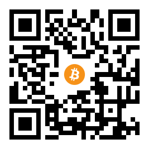 bitcoin:1Au7wbxz9BotUGHrMteqS8mnFgMxj3YHvp black Bitcoin QR code