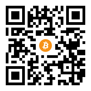 bitcoin:1AuzmKRRq82tCcCuvrSmWWdKJgWN7xL1bM black Bitcoin QR code