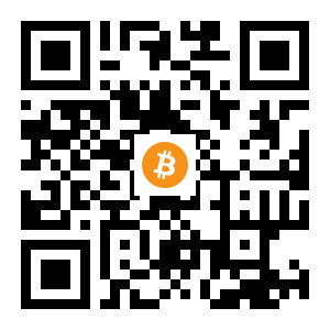 bitcoin:1AvwMGH3Sm7qRchGBq9Vc1x9gz3wgVmFhu black Bitcoin QR code
