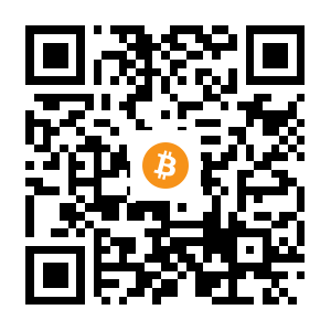 bitcoin:1AwUrxBMTjcDiocjFShg6MzWSHZBYk4t5V black Bitcoin QR code