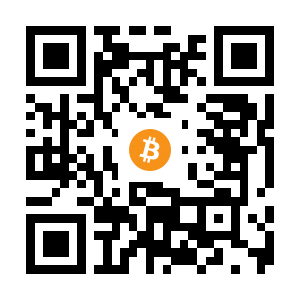 bitcoin:1AzyAwiPUQQh9zth3Tz9EVra4R1BvhkjWM black Bitcoin QR code