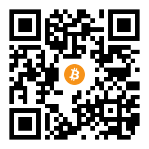 bitcoin:1B1hznp8aZZ7vaVoAWGj9ZDHDFsyCgVkyD black Bitcoin QR code