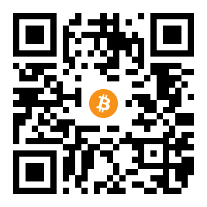 bitcoin:1B2UqJav1Xqf7hQkEsT5Gvxc7K5WwjptbL black Bitcoin QR code