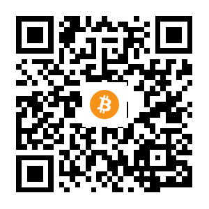 bitcoin:1B2bvgg8zCTBVw7CTXgfcqEc23HuHywRWN black Bitcoin QR code