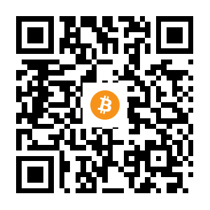 bitcoin:1B3LRmSBpmCGDyribG2Dr4VjfQH4e9ewxB black Bitcoin QR code