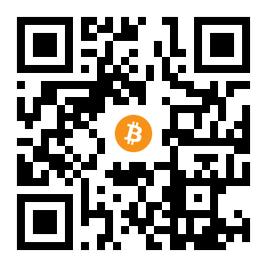 bitcoin:1B48UiNgRq9WT9MrSzqC3YhodNu6QCF2jU black Bitcoin QR code