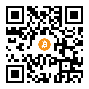 bitcoin:1B4mtijUyhDzXc8krV6w6nHDWzJbqTKuoL black Bitcoin QR code