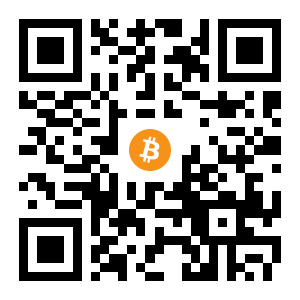 bitcoin:1B6PjSBqc7BGEtX4PJSH8k6TN5uMJHB5tF black Bitcoin QR code