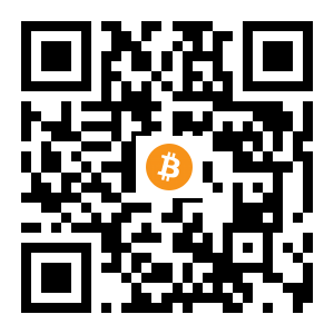 bitcoin:1B6gF7CG77qzqkGtRcHV4Cwv77bbyFcsbE black Bitcoin QR code
