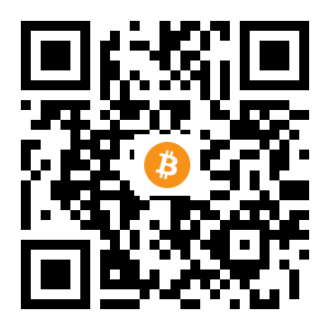 bitcoin:1B7AUXQbtzHG4r7JCbE99yreacSDrwtPos black Bitcoin QR code