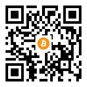 bitcoin:1B7a75Pwj1uTn69DrW52PbtV6CTcofGfTh black Bitcoin QR code