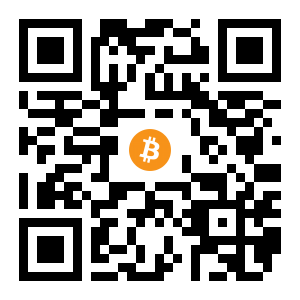 bitcoin:1B86JLk6WyaJzz3L1t2FWDzsd36zViBYsZ black Bitcoin QR code