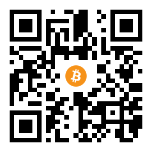 bitcoin:1B8KDRmEg82xTC5VawCcdvPTX7VUMTYvUH black Bitcoin QR code
