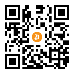 bitcoin:1B8jpvws2DcPE57Uxk9JRTdzXRz7TADqdF black Bitcoin QR code