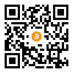 bitcoin:1B9zVHaXmEV1aiPFb1wwcTkHRYT5M29CoD black Bitcoin QR code