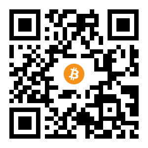bitcoin:1BAb6cziVLCYVFEFzFVT7sL1hv63KVjAjZ black Bitcoin QR code