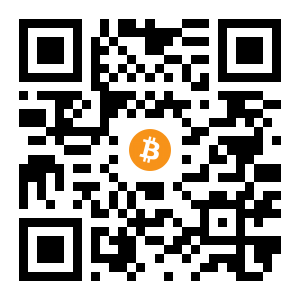 bitcoin:1BAmVrvaaHp8FffYNFnV9ZbHZrZe7BLzw black Bitcoin QR code