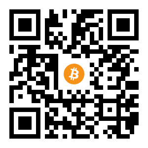 bitcoin:1BBSJwusAVk4sLk8o3752rDvnnyEpUmHKk black Bitcoin QR code
