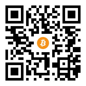 bitcoin:1BD1DtEfjanj62pe73hPQSeQyADxHwE2Dh black Bitcoin QR code