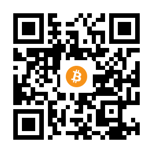 bitcoin:1BDyosPW4ncc524ckX8oVZTfGMa3ZNHBUp black Bitcoin QR code